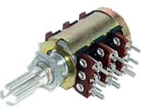 50K ohm Audio Taper 3 Gang Potentiometer Pots - click for details